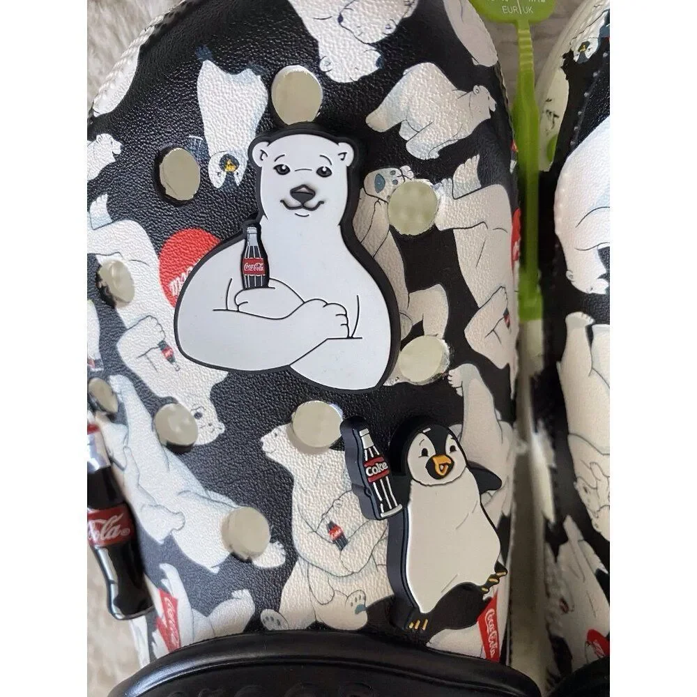Crocs Coca-Cola Classic Polar Bear Clogs With Jibbitz 209314-100 Men’s Sz 13 NEW
